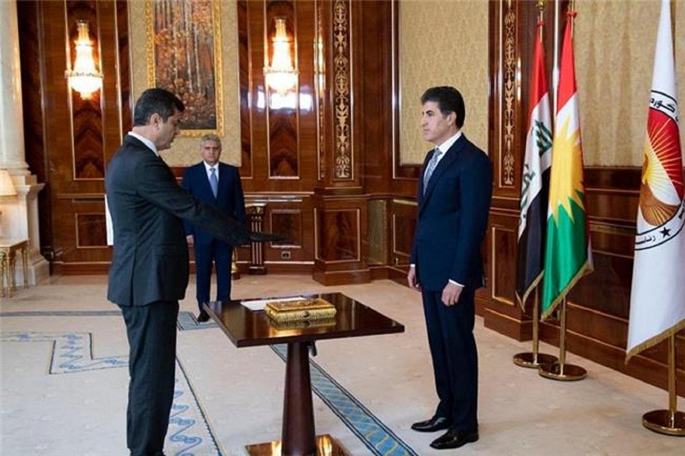 پارێزگاری نوێی دهۆک له‌به‌رده‌م سه‌رۆکی هه‌رێمی کوردستان سوێندی یاسایی خوارد